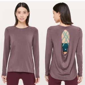 Lululemon | Timeless Twist Long Sleeve | Antique Bark Purple | Size M/L